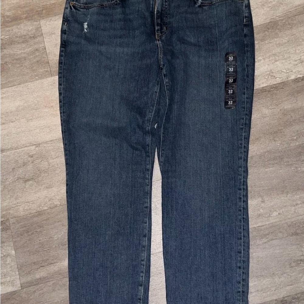 J. Crew Factory Women’s Straight Leg Jeans — Dark Blue